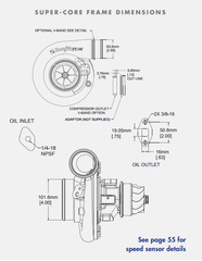 S300SX-E Journal Bearing Super Core T4 Turbo Assembly By BorgWarner.