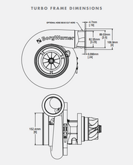 S500SX-E Journal Bearing Super Core Turbo Assembly T6 Flange By BorgWarner