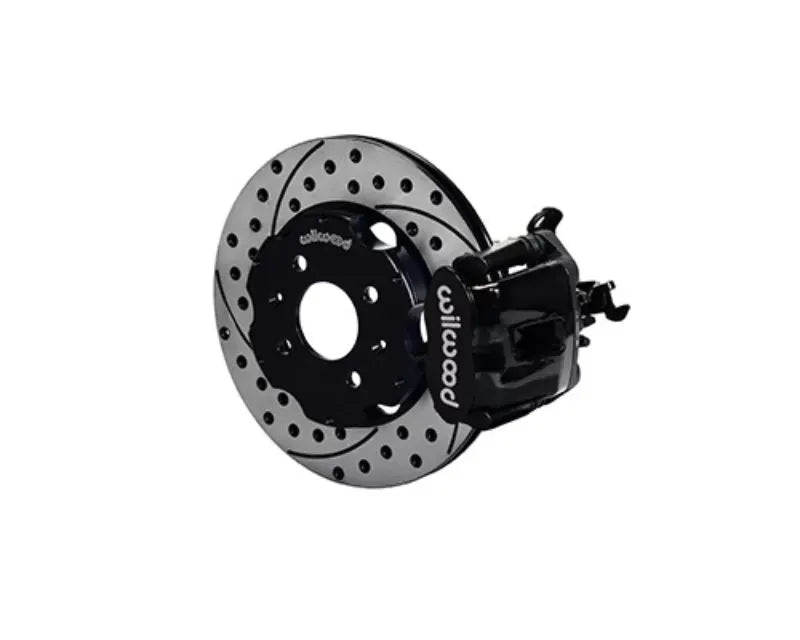 Wilwood Combination Parking Brake Caliper Rear Brake Kit, Drilled and Slotted Rotor - Black Honda Civic | Acura Integra.
