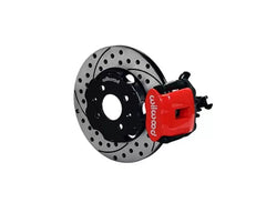 Wilwood Combination Parking Brake Caliper Rear Brake Kit, Drilled and Slotted Rotor - Red Honda Civic | Acura Integra.