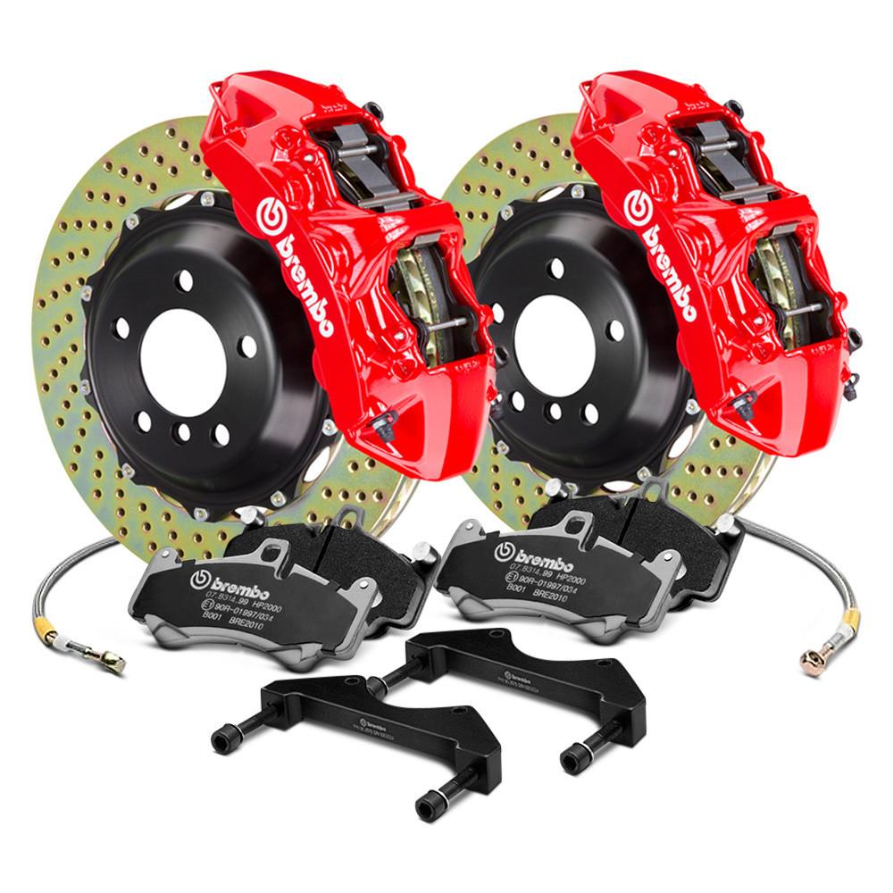 Brembo GT Series Cross Drilled Front Big Brake Kit | 1999-2007 Mitsubishi Evolution (1M1.8025A).