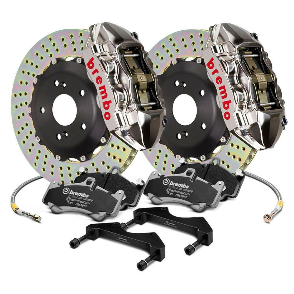 Brembo GT-R Series Cross Drilled 2-Piece Rotor Rear Big Brake Kit | Multiple Subaru Fitments (2P1.8042AR).
