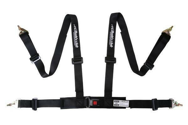 Buddy Club Black Racing Spec 4 Point Seat Harness (BC08-RSSH4-B).