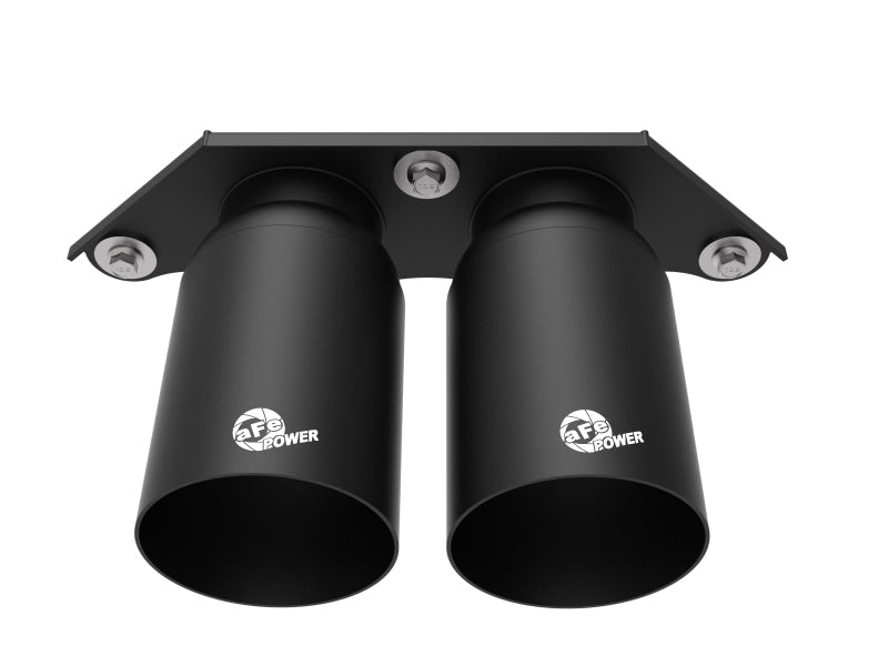 aFe Power Mach Force Xp 4in 304 SS Bolt-On Exhaust Tips Satin Black 14-19 Porsche 911 GT3 3.8L/4.0L