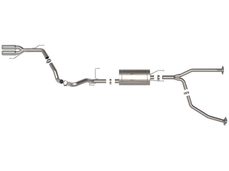 aFe 23-24 Toyota Sequoia V6 3.4L Vulcan Series 2-1/2in to 3in 304 SS Cat-Back Exhaust w/Polished Tip