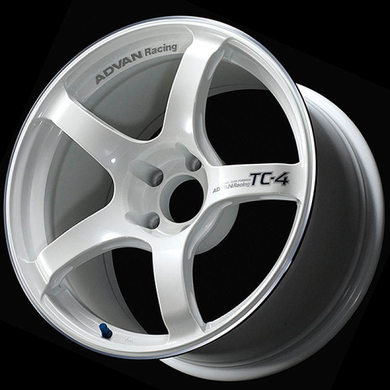 Advan TC4 18x7.5 / +42 Offset / 5-112 / 66.5mm Bore / Racing White Metallic & Ring