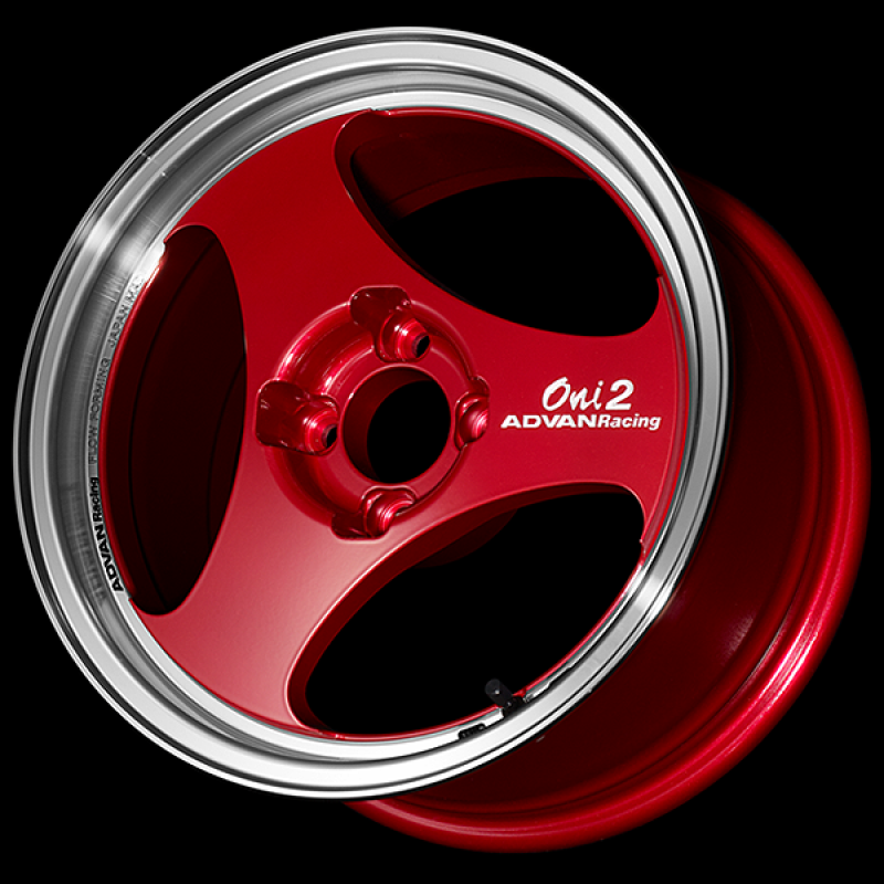 Advan ONI2 15x7.0 / +42 Offset / 4-100 / 63mm Bore / Machining & Racing Candy Red