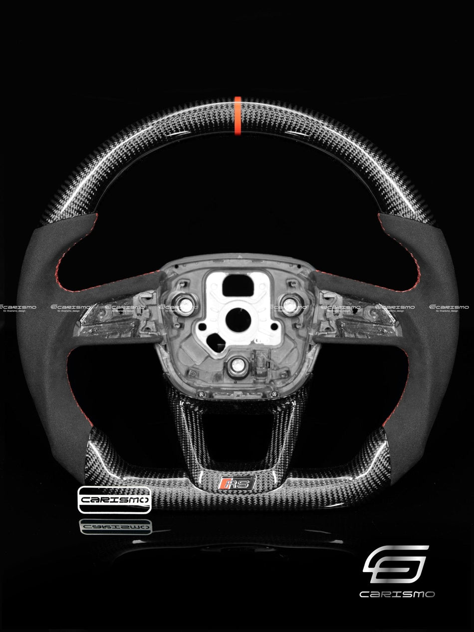 Carismo Steering Wheel For Audi (B9.5 Q Wheel) - Sport - Gloss Carbon - Alcantara