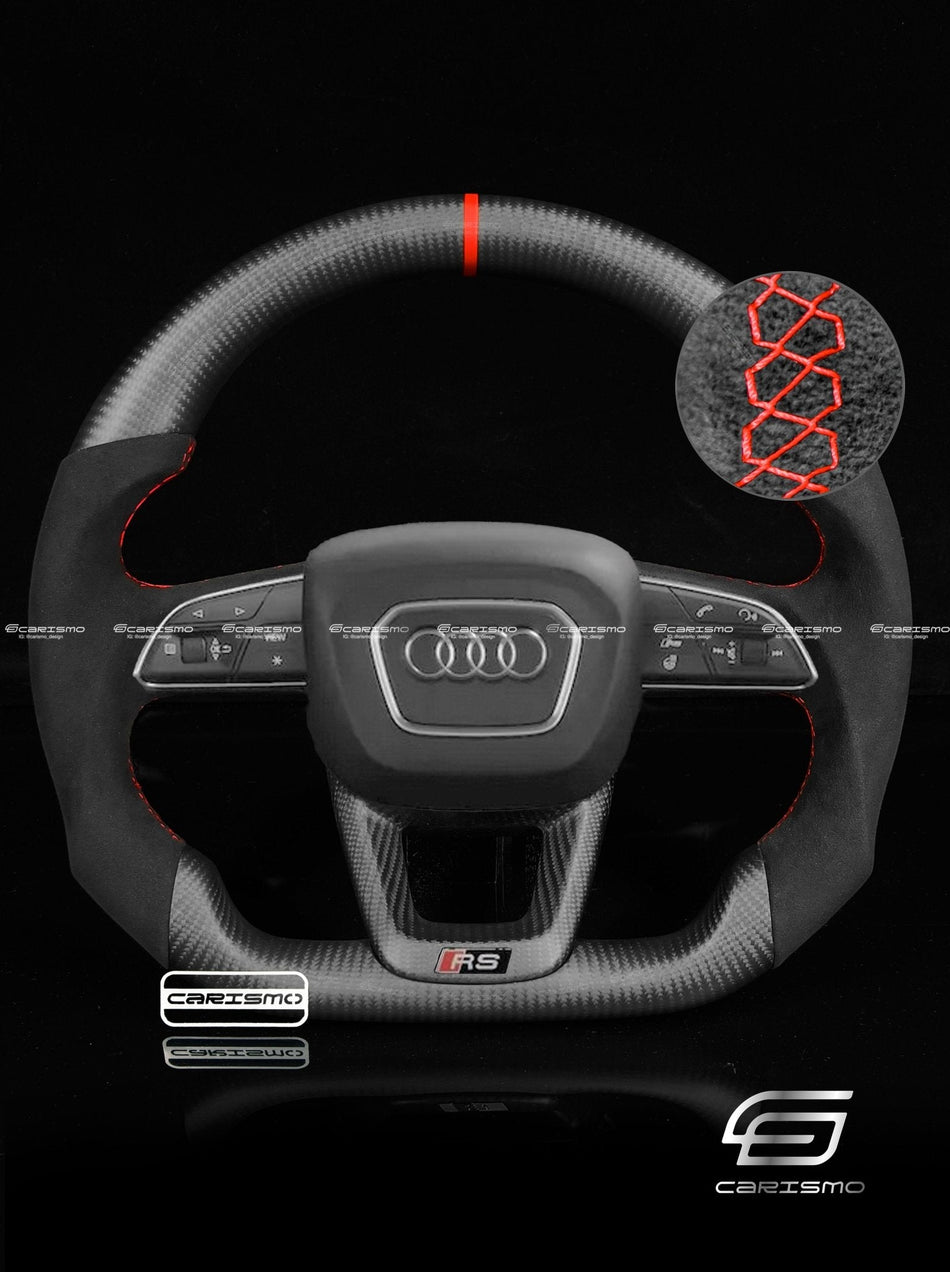 Carismo Steering Wheel For Audi (B9.5 Wheel) - Sport - Matte Carbon - Alcantara