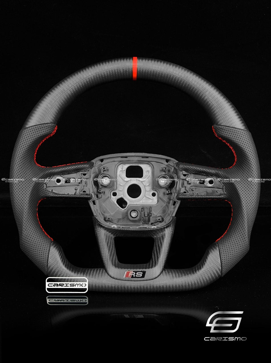 Carismo Steering Wheel For Audi (B9.5 Wheel) - Sport - Matte Carbon - Perforated Leather