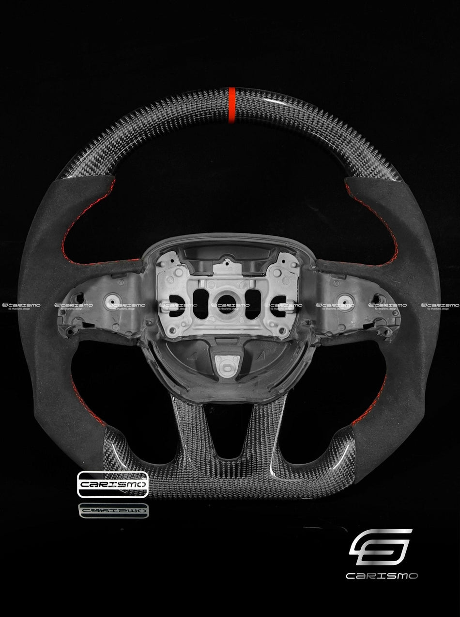 Carismo Steering Wheel For Dodge / SRT (2015+) - Sport - Gloss Carbon - Alcantara