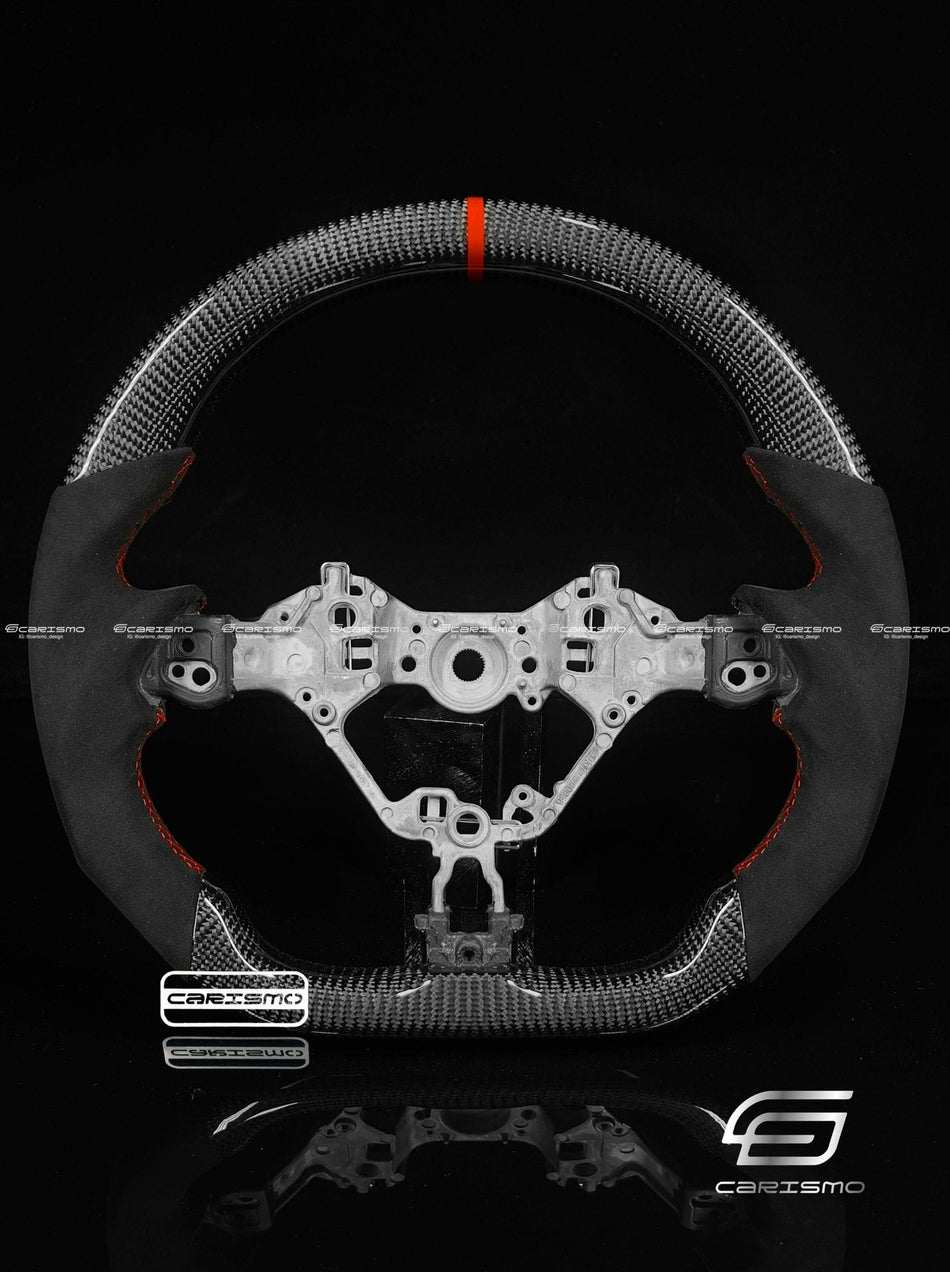 Carismo Steering Wheel For Toyota GR86 (ZN8) - Sport - Gloss Carbon - Alcantara