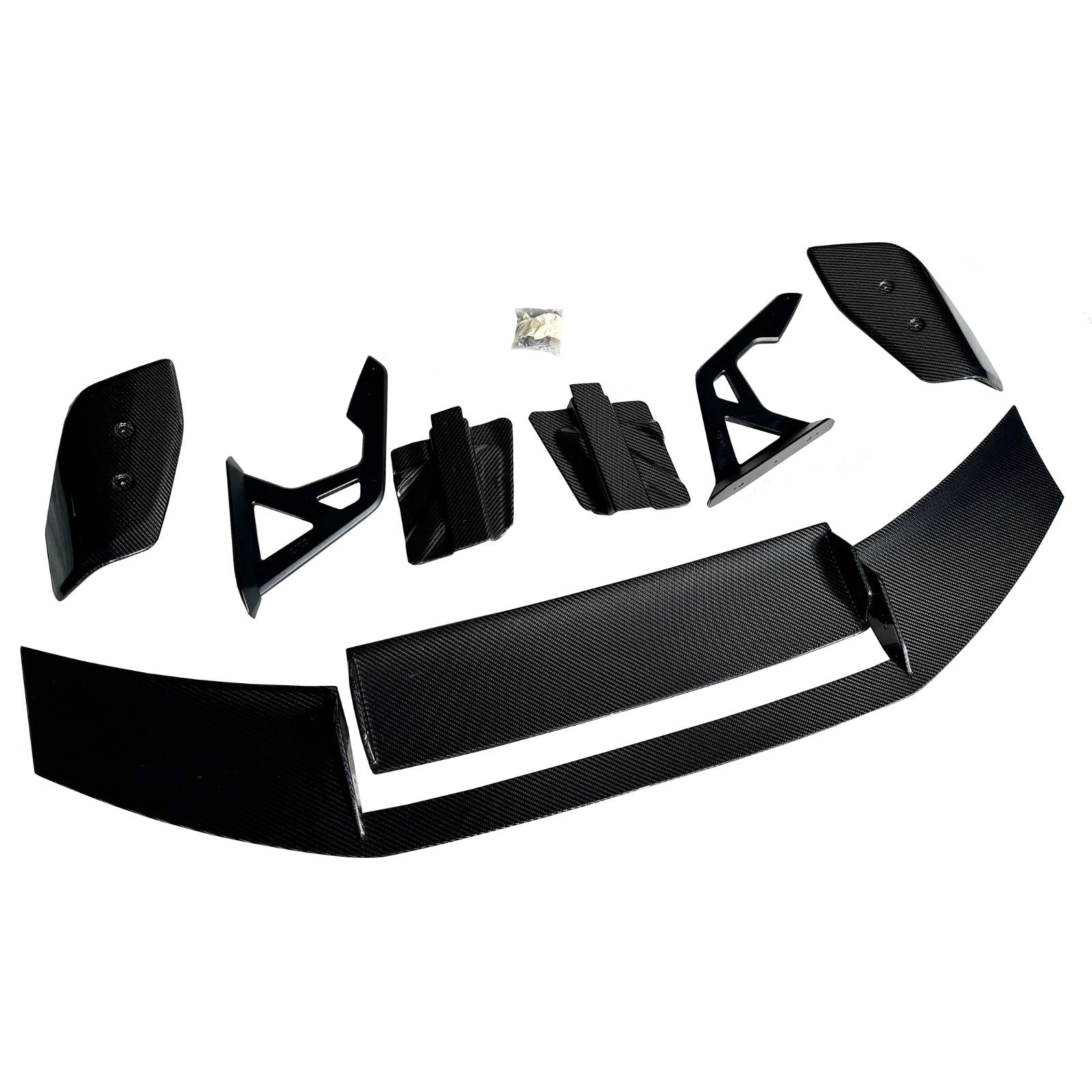 AD Style Carbon Fiber Swan Neck Wing V3 - BMW G87 M2 G80 M3 G82 M4.