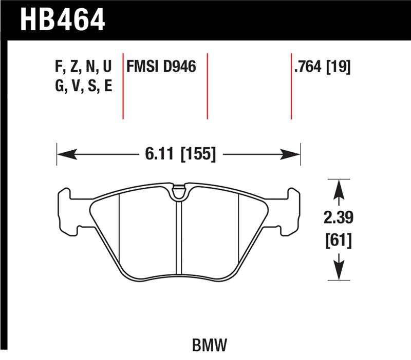 Hawk BMW 330Ci/330i/330Xi/M3/X3/Z4 DTC-70 Front Race Pads