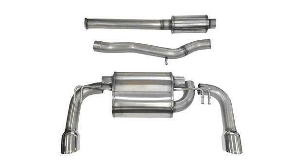 Corsa Dual Rear Cat-back Polished Sport Exhaust | 2008-2015 Mitsubishi Evo X (14858).