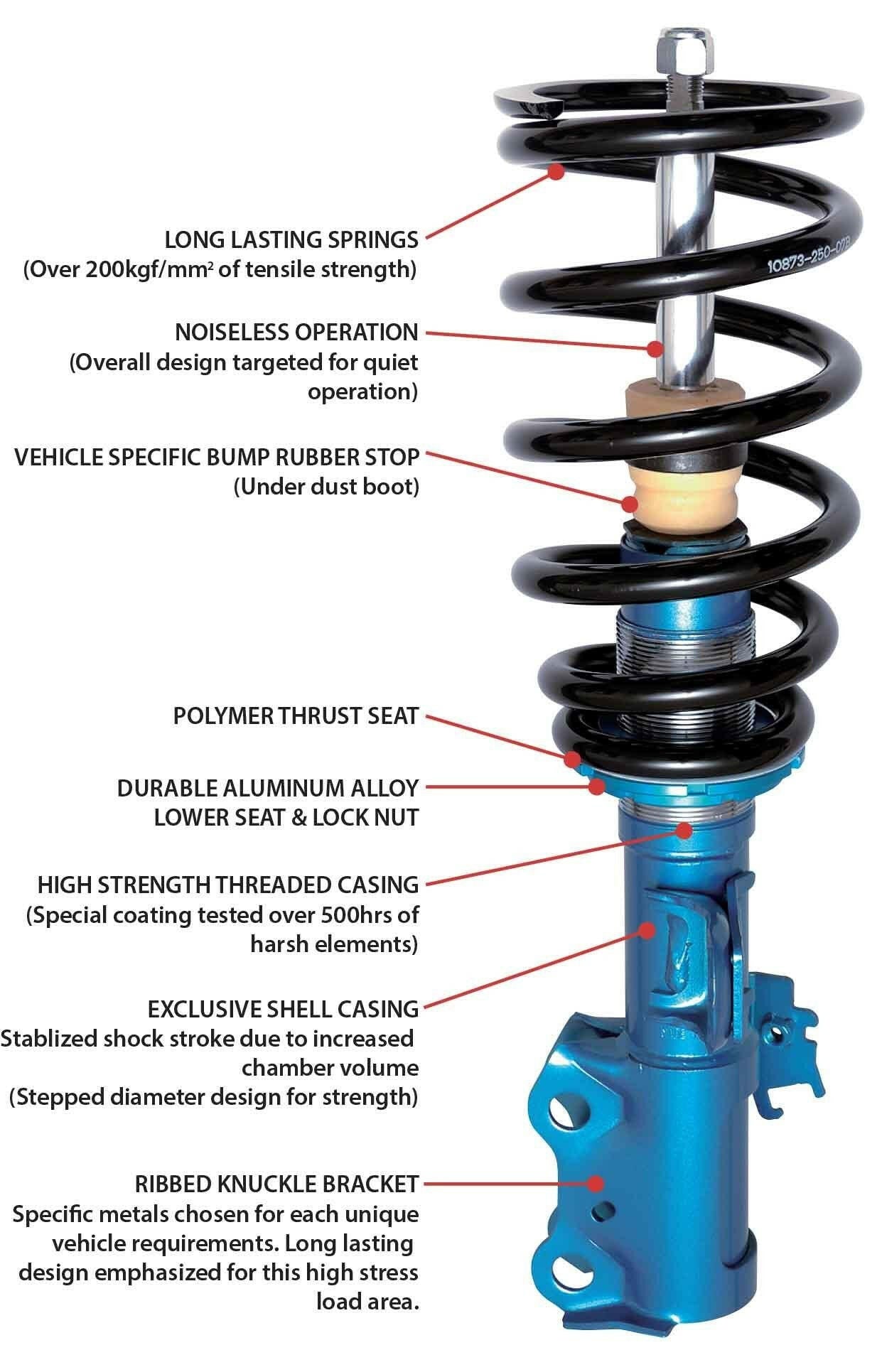 Cusco Street Zero Coilovers | 2013-2022 Subaru BRZ/Scion FR-S/Toyota GR86/86 (966 61P CN).