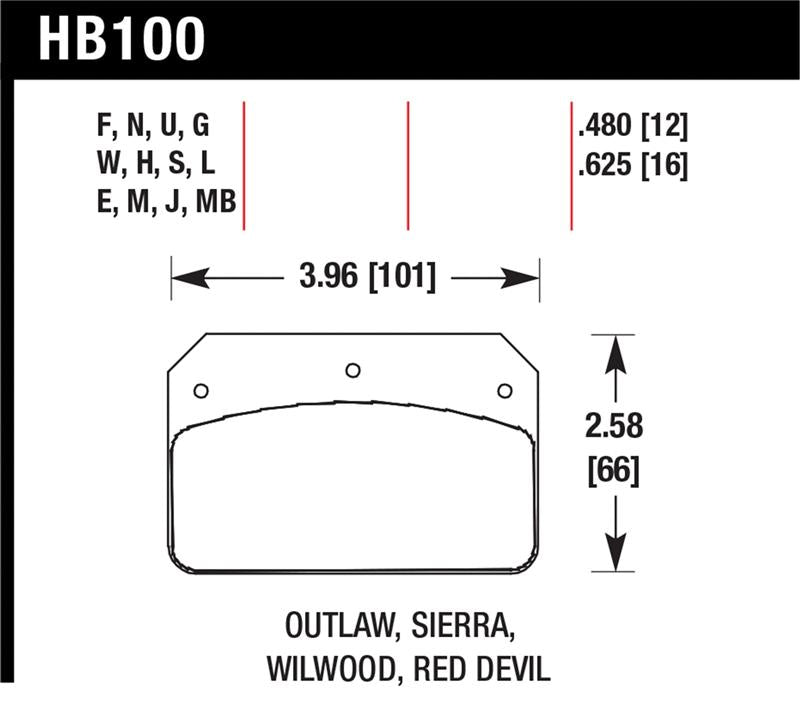 Hawk Wilwood Dynalite Caliper HPS Street Brake Pads