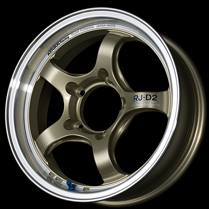 Advan RG-D2 15x5.0 / +45 Offset / 4-100 / 63mm Bore / Machining & Champagne Gold