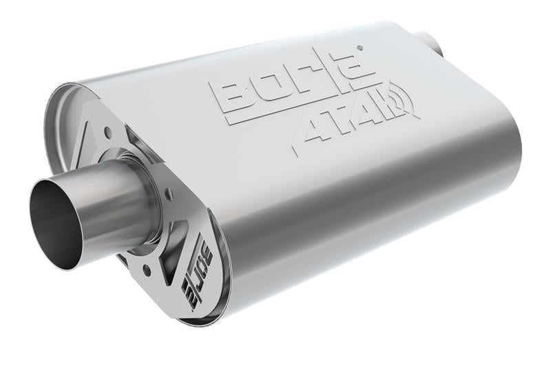 Borla CrateMuffler SBC Hot 350/383 2.5 inch Offset/Center 14in x 4.35in x 9in Oval Atak Muffler