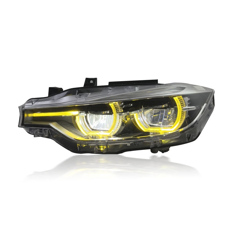 BMW F30 3 series Yellow/White Switchable LCI Style  V2 Headlights - BMW F30 3 series / F35.