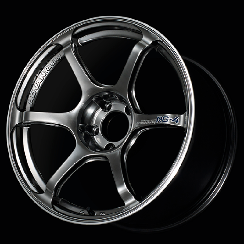Advan RG-4 17x7.5 / +48 Offset / 5-114.3 / 73mm Bore / Racing Hyper Black & Ring
