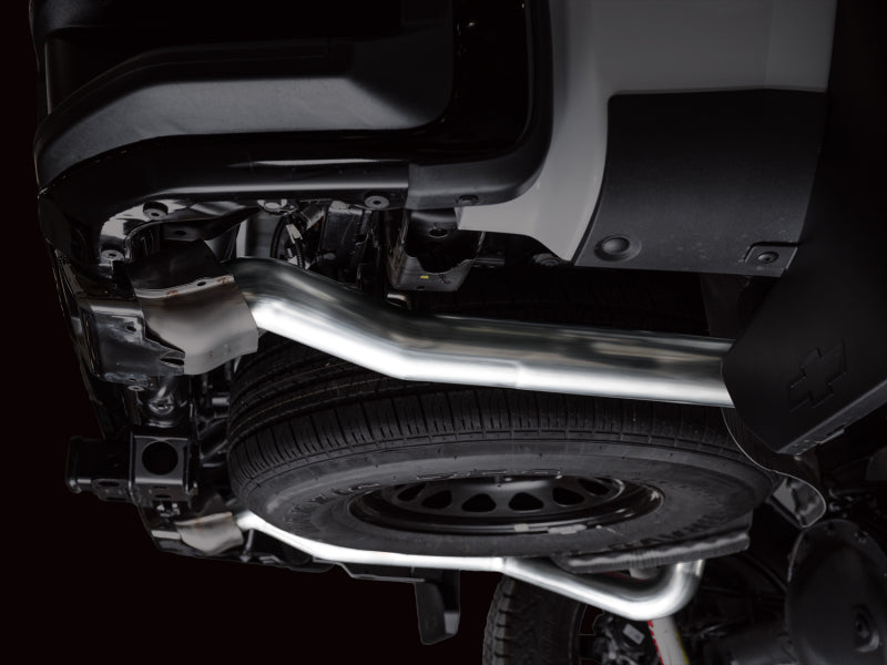 AWE 4th Gen GM 1500 5.3L 0FG Catback Split Rear Exit (w/ Bumper Cutouts) - OE Tips