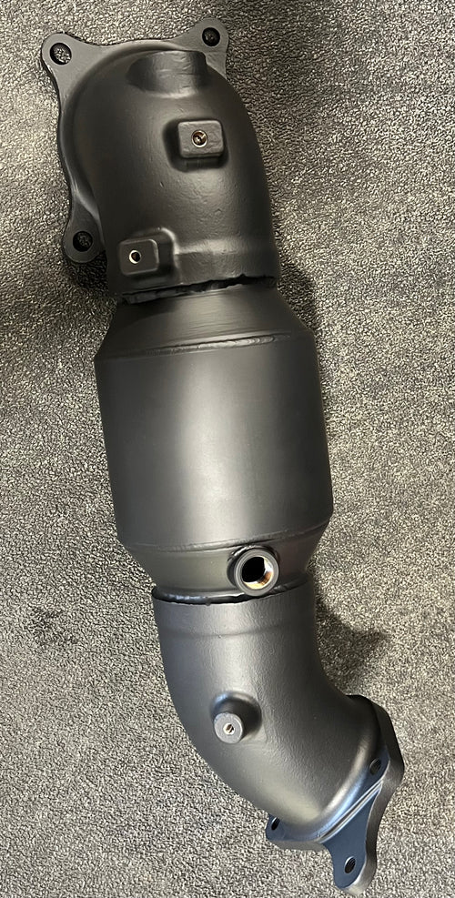 High Efficiency Downpipe Upgrade for 2017-2023 Honda Civic Type R FK8 - Black Cerakote