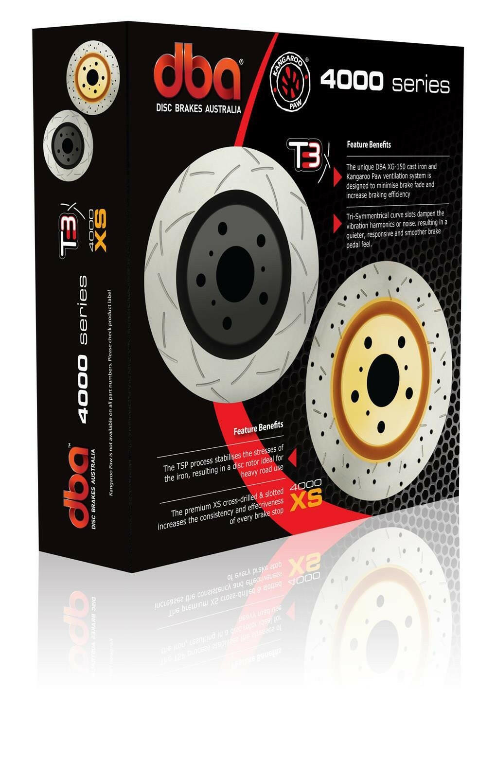 DBA T3 4000 Series Slotted Rotor - Rear | 2016-2017 Ford Focus RS (DBA42969S).
