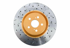 DBA XS 4000 Series Slotted & Drilled Rotor - Front | 2016-2017 Ford Focus RS (DBA42968BLKXS).