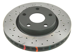 DBA XS 4000 Series Slotted & Drilled Rotor - Rear | 2016-2017 Ford Focus RS (DBA42969BLKXS).