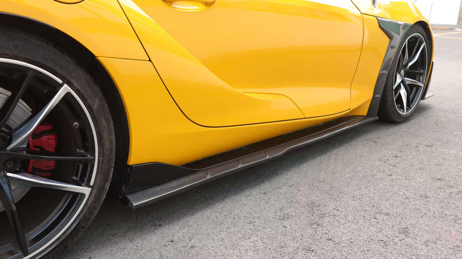 Carbon Fiber TCI Side Skirt extension Set  - Toyota Supra A90.