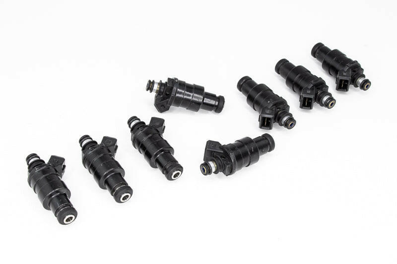 DeatschWerks Universal 550cc Low Impedance 11mm Upper Injector - Set of 8 (42M-11-0550-8).