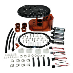 Deatschwerks 2.0L Staged Fuel Cell Surge Tank Includes 4 DW300 Fuel Pumps (6-301-20FST).