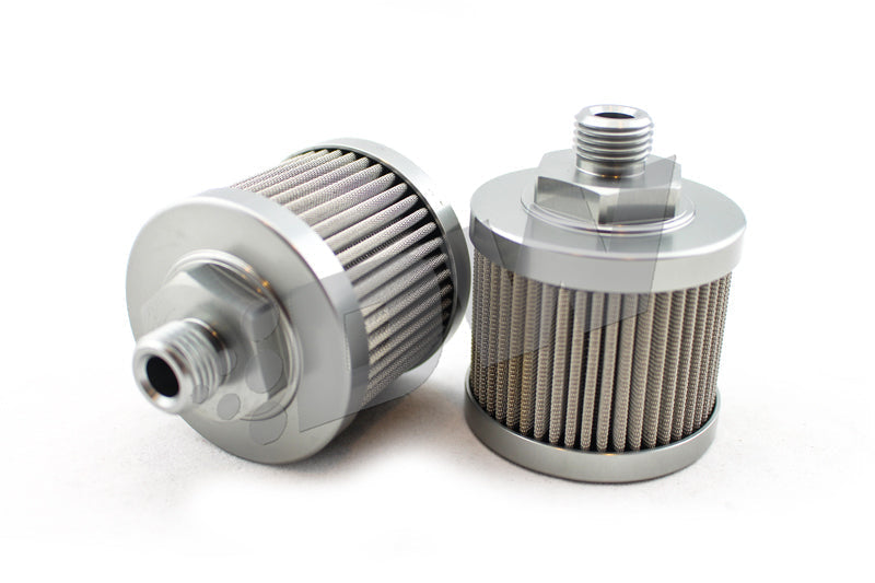 DeatschWerks Stainless Steel 6AN 100 Micron Universal Fuel Pump Pre-Filter (8-01-06100)