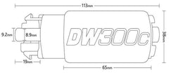 Deatschwerks DW300c Series 340lph Compact In-Tank Fuel Pump w/Clips Kit (9-309)