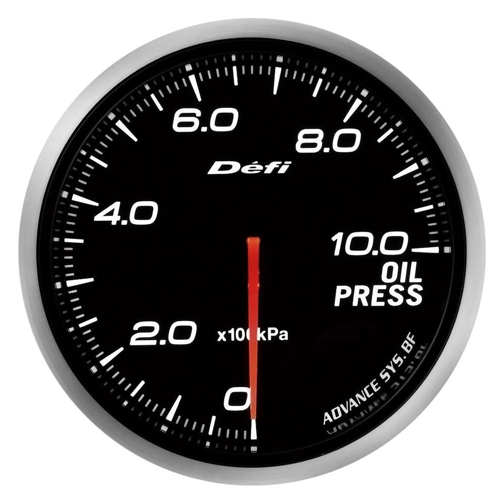 Defi Advance BF JDM Series Link Meter Gauge 60mm Oil Pressure with White Lighting (0kPa to 1000kPa) (DF10201).