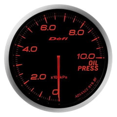 Defi Advance BF JDM Series Link Meter Gauge 60mm Oil Pressure with Red Lighting (0kPa to 1000kPa) (DF10202).