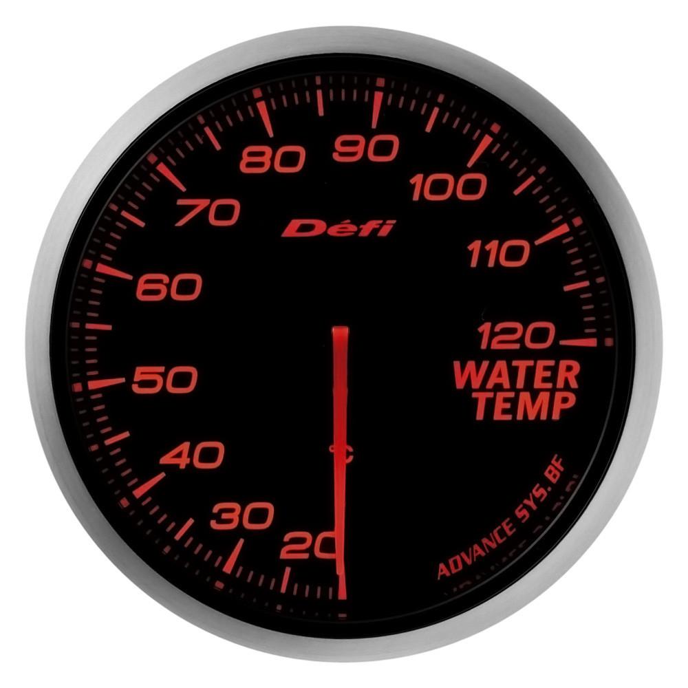 Defi Advance BF JDM Series Link Meter Gauge 60mm Water Temperature with Red Lighting (20 to 120 deg C) (DF10502).