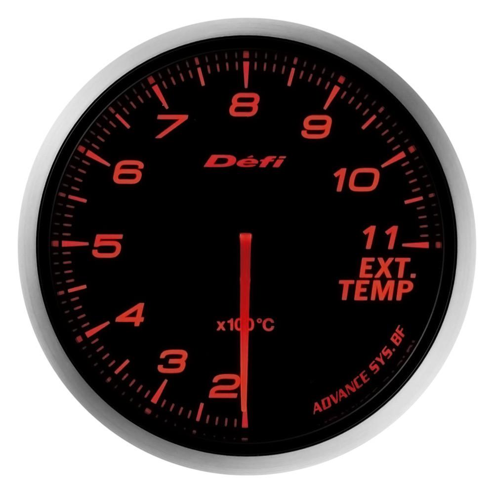 Defi Advance BF JDM Series Link Meter Gauge 60mm Exhaust Temperature with Red Lighting (200-1100 C) (DF10602).