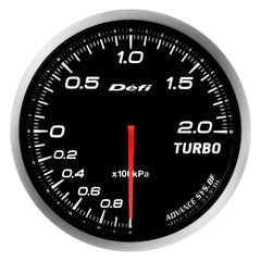 Defi White 60mm Advance BF Turbo Gauge with Control Unit Set, 200Kpa (DF11404).