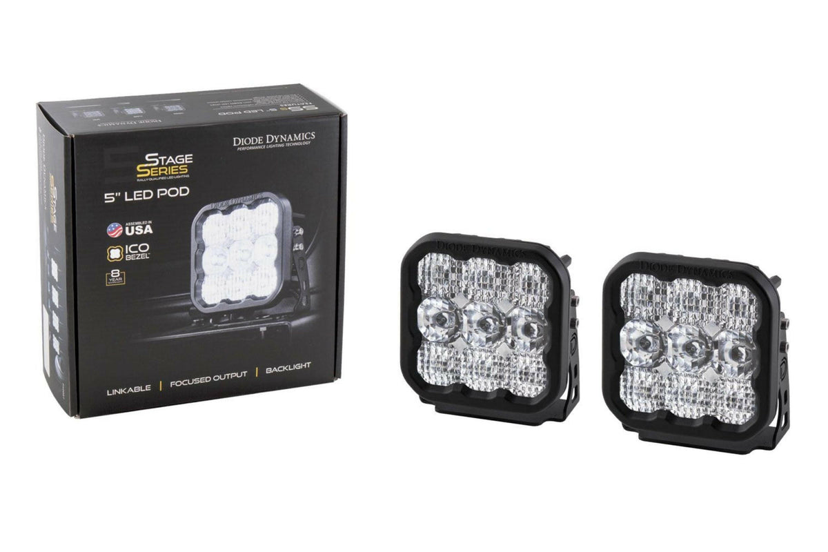 Diode Dynamics SS5 Sport Universal CrossLink 4-Pod Lightbar Yellow Driving | Universal (DD7207).