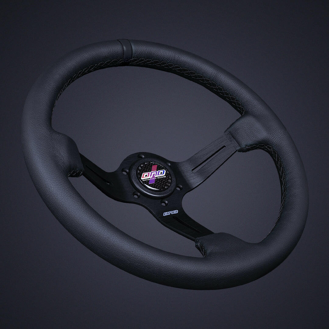 DND Leather Race Steering Wheel (LRW-BK).