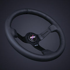DND Leather Race Steering Wheel (LRW-BK).