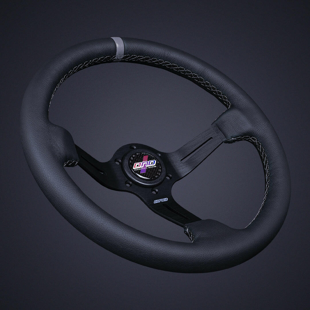DND Leather Race Steering Wheel (LRW-BK).