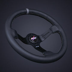 DND Leather Race Steering Wheel (LRW-BK).