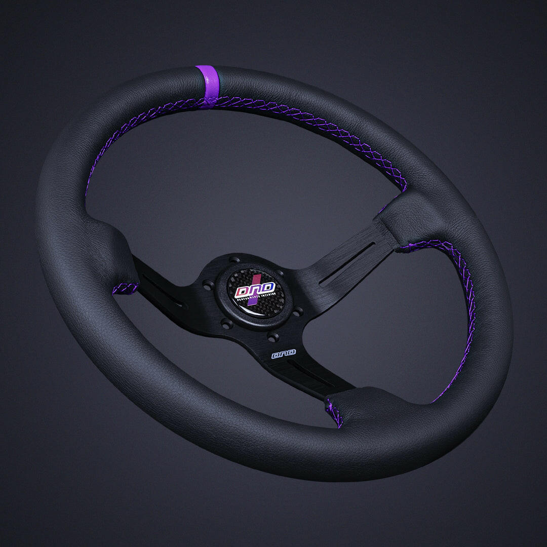 DND Leather Race Steering Wheel (LRW-BK).