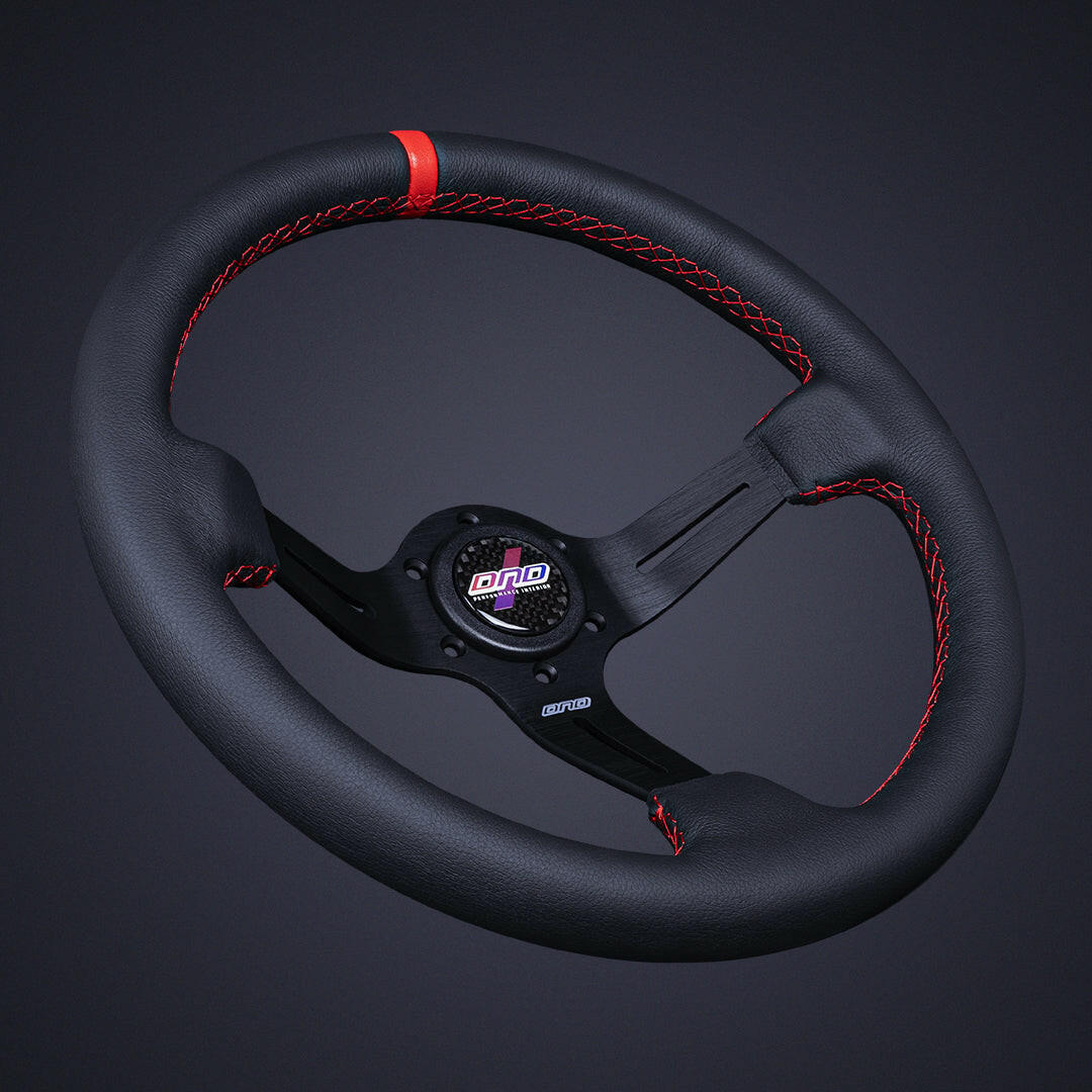 DND Leather Race Steering Wheel (LRW-BK).
