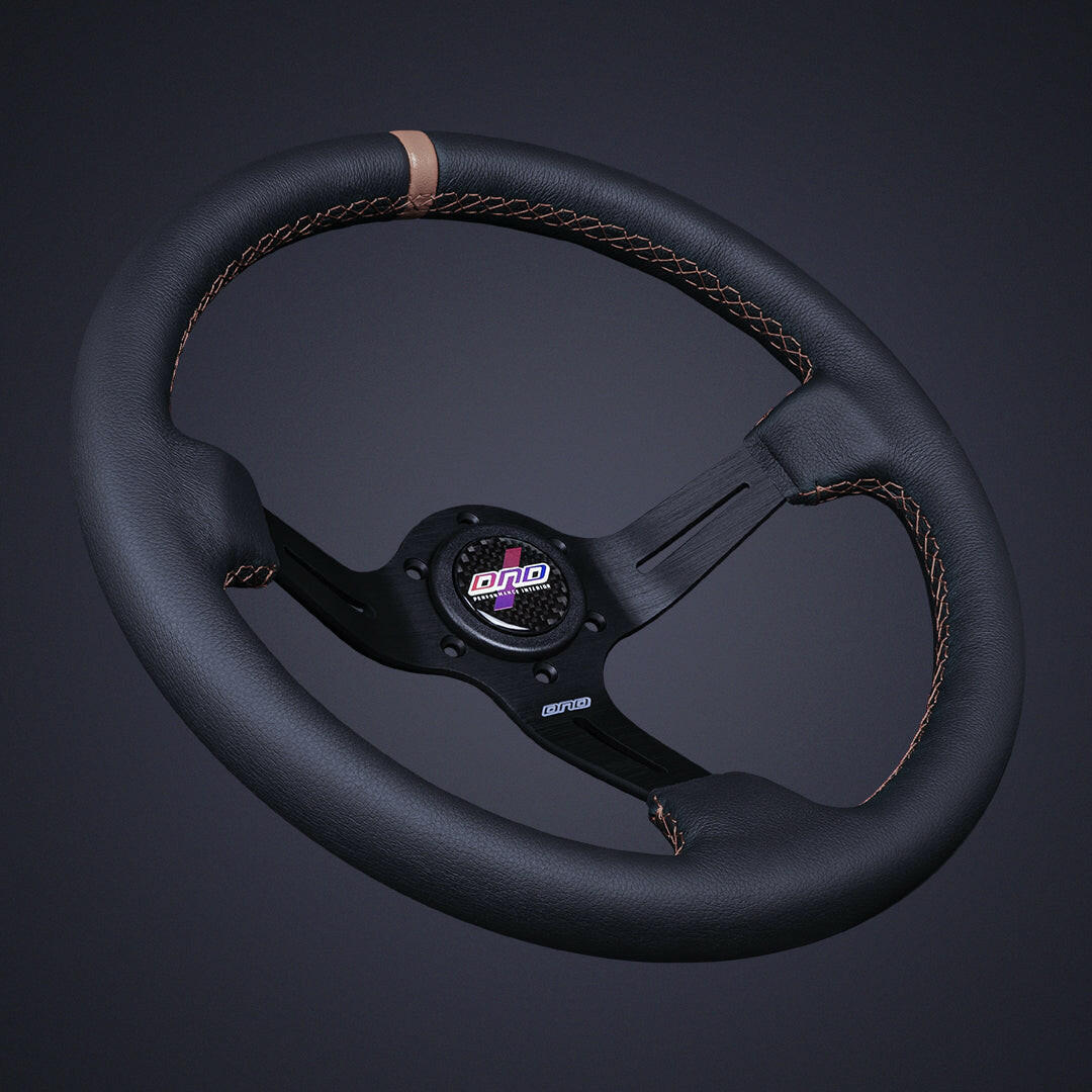DND Leather Race Steering Wheel (LRW-BK).