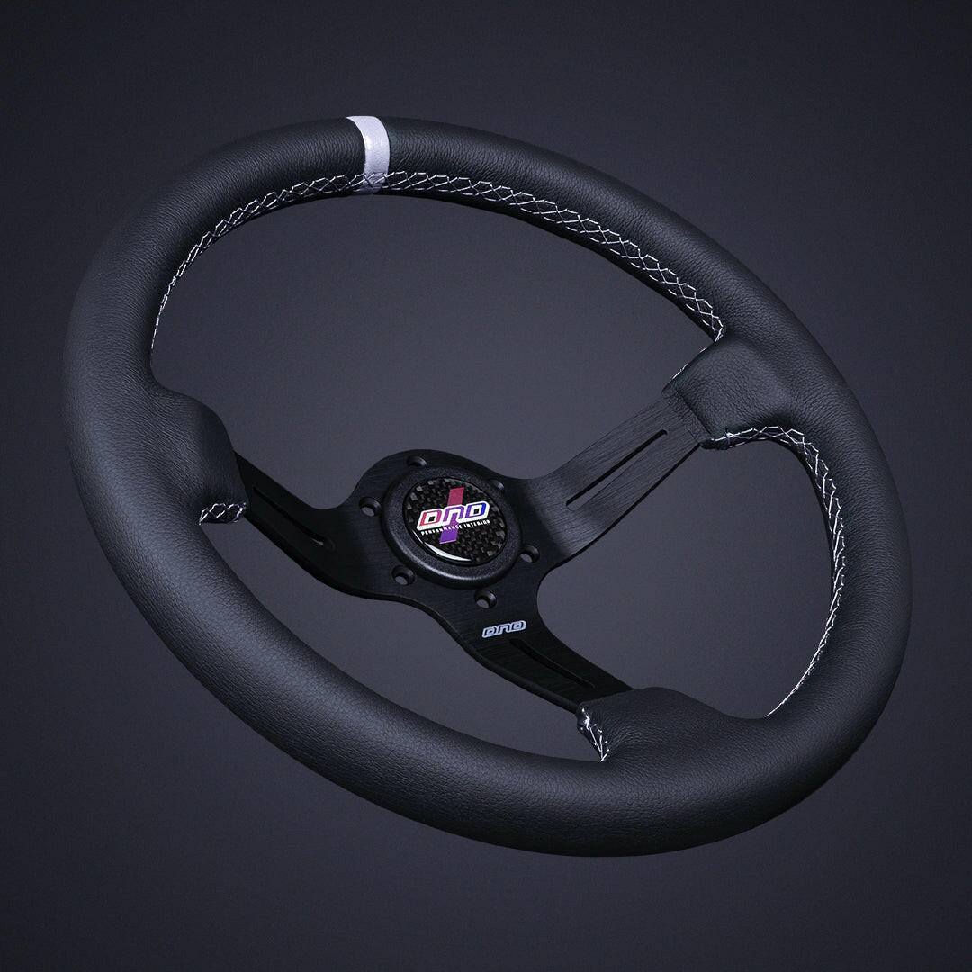 DND Leather Race Steering Wheel (LRW-BK).