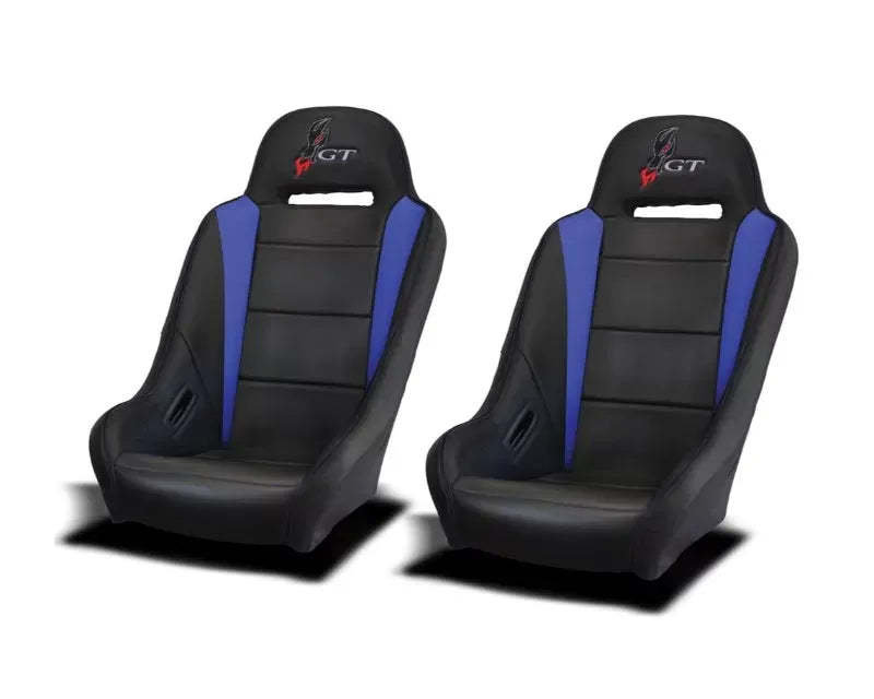 DragonFire HighBack GT Seats Black And Blue Polaris RZR | Genera | XP.